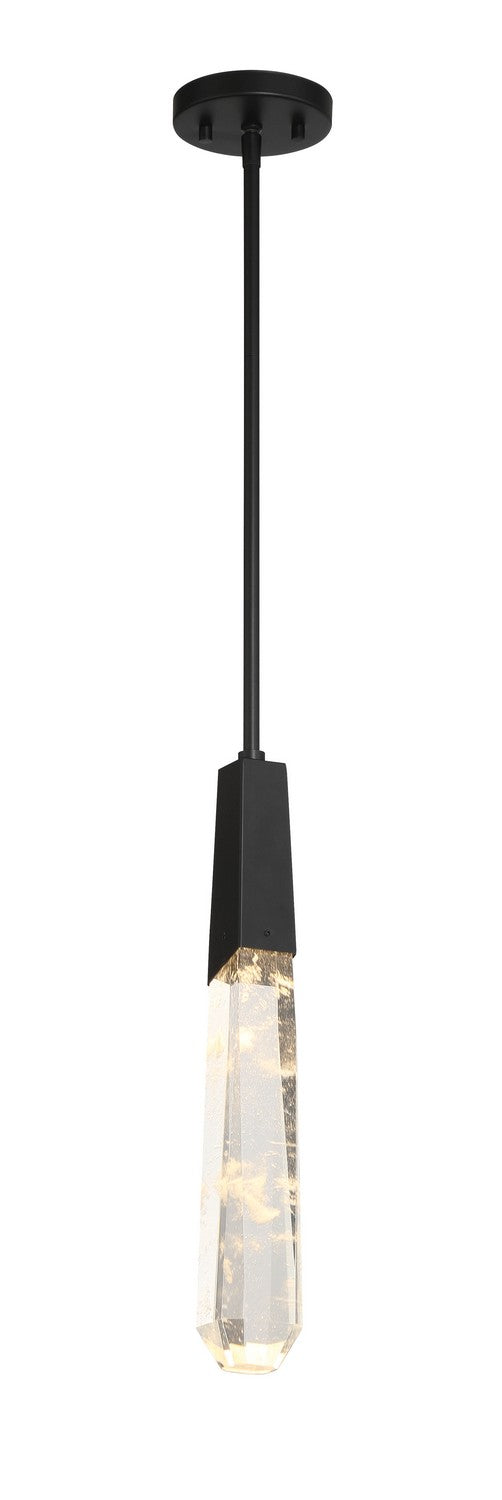 George Kovacs P1283-66A-L Drifting Droplets 1 Light LED Pendant, Coal Black Main Image.jpg