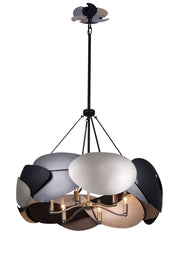 George Kovacs P1334-780 Metalo Misto Six Light Pendant, Brass/ Cola Grey / Matte Black Main Image.jpg