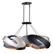 George Kovacs P1335-780 Metalo Misto Six Light Island Pendant, Brass/ Cola Grey / Matte Black Main Image.jpg