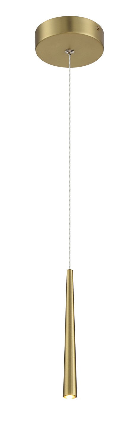George Kovacs P1458-695-L Stretch LED Mini Pendant, Soft Brass Main Image.jpg