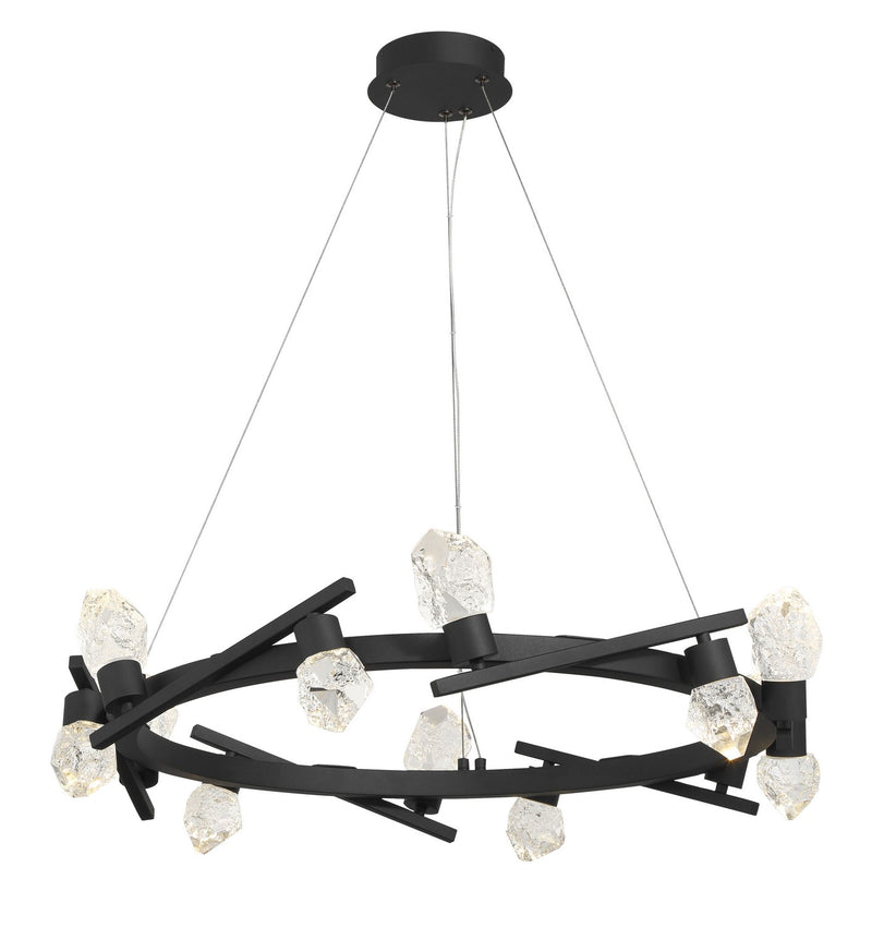 George Kovacs P1537-066-L Kosmyc LED Chandelier, Sand Black Main Image.jpg