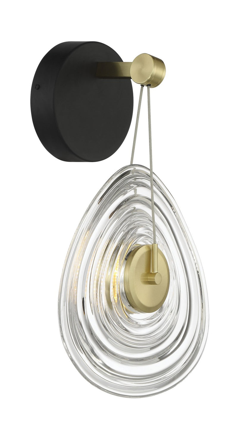 George Kovacs P5602-884-L Topknot LED Wall Sconce, All Coal / All Gold Main Image.jpg