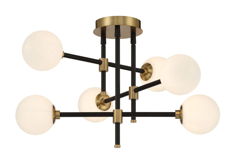George Kovacs P8156-681 Cosmet Six Light Flush Mount, Brass Main Image.jpg