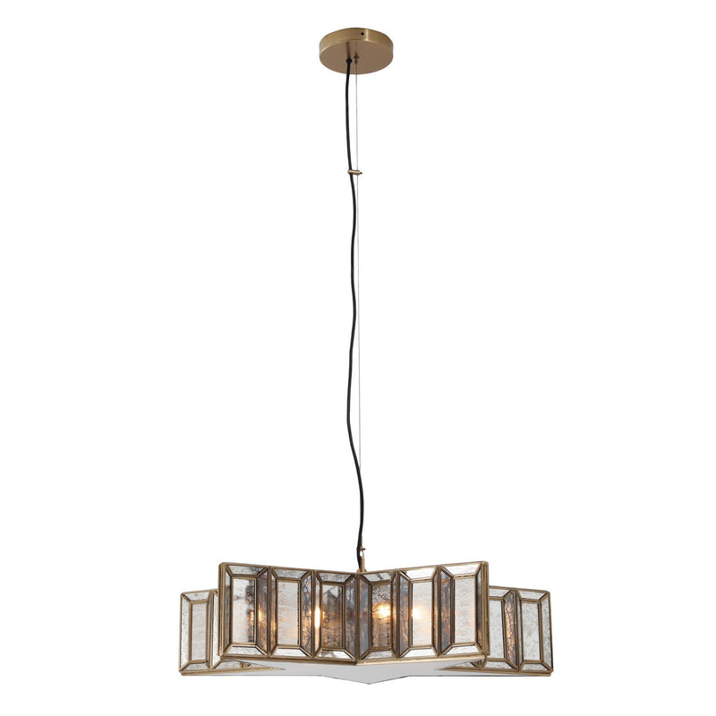 Minka Lavery 2192-863 Luce Stellare Five Light Pendant, Brass Antique Main Image.jpg