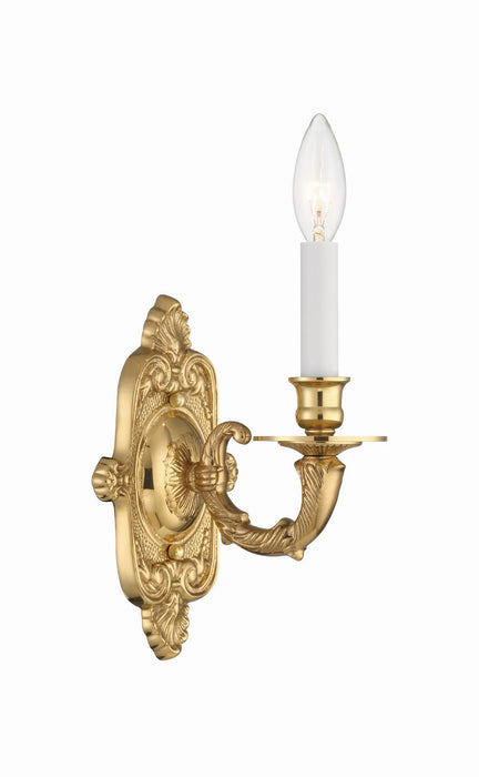 Crystorama 641-PB Cast Brass Wall Mount One Light Wall Sconce Polished Brass Alternate Image 4.jpg
