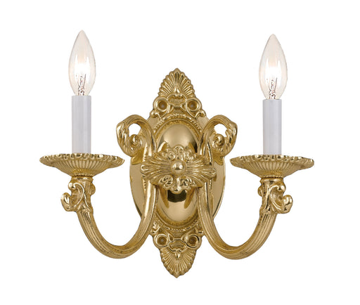 Crystorama 9112-PB Arlington Two Light Wall Sconce Polished Brass Main Image.jpg