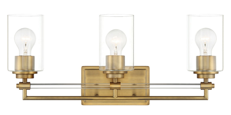 Minka Lavery 2643-575 Binsly Three Light Bath Vanity, Aged Brass Main Image.jpg