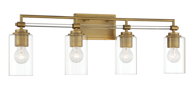 Minka Lavery 2644-575 Binsly Four Light Bath Vanity, Aged Brass Main Image.jpg
