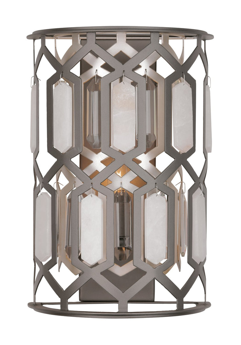 Minka Lavery 3582-795 Hexly One Light Wall Sconce, Coal And Brass Main Image.jpg