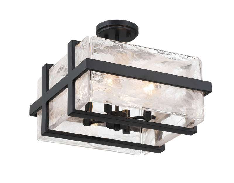 Minka Lavery 3616-66A Cloud Break Four Light Semi Flush Mount, Coal Main Image.jpg