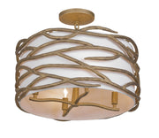 Minka Lavery 3715-788 Branch Reality Four Light Semi Flush Mount, Textured Ashen Gold Main Image.jpg