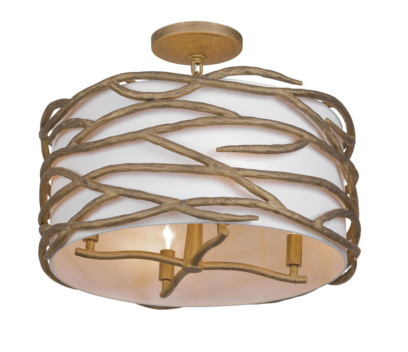 Minka Lavery 3715-788 Branch Reality Four Light Semi Flush Mount, Textured Ashen Gold Main Image.jpg