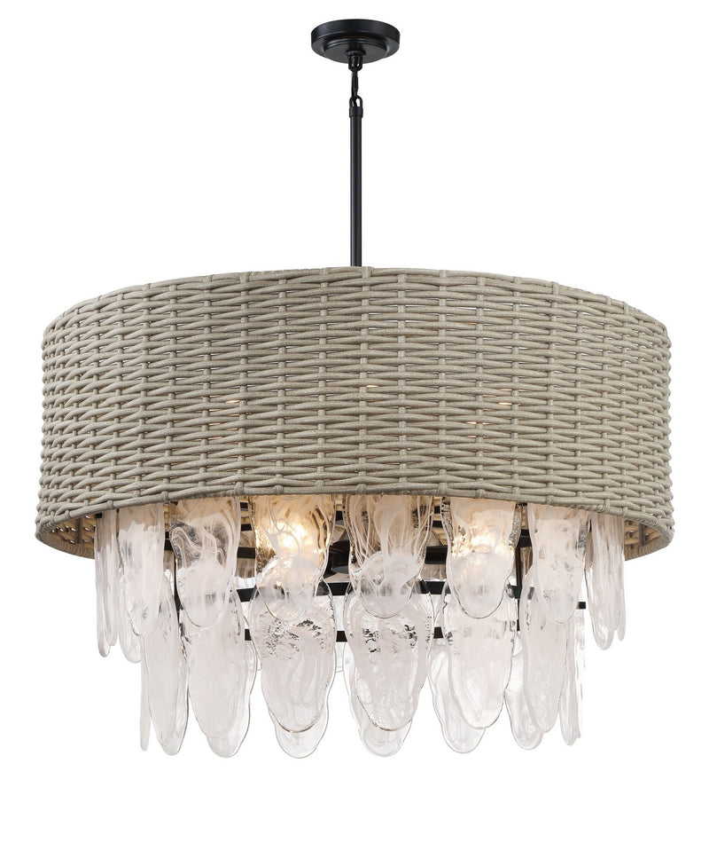 Minka Lavery 5297-66A Breakers Isle Nine Light Pendant, Coal Main Image.jpg
