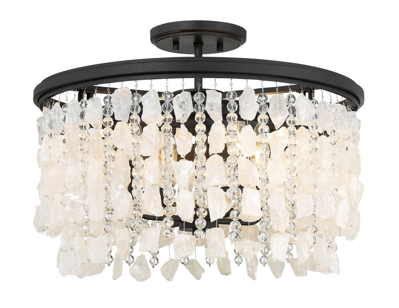 Minka Lavery 6703-66 Shimmering Elegance Four Light Semi Flush Mount, Sand Coal Main Image.jpg