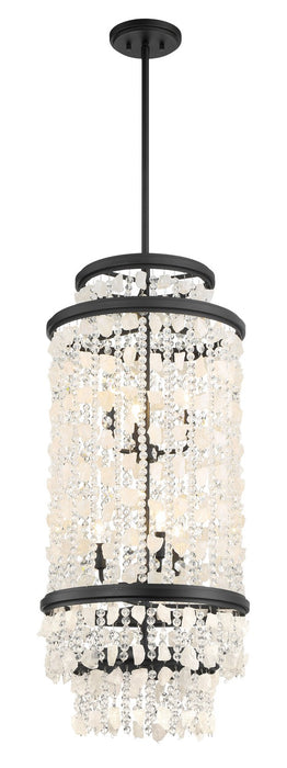 Minka Lavery 6704-66 Shimmering Elegance Six Light Foyer Pendant, Sand Coal Main Image.jpg