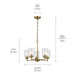 Kichler 44030NBR Five Light Chandelier, Natural Brass (6)