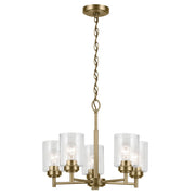 Kichler 44030NBR Five Light Chandelier, Natural Brass