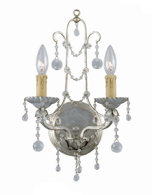 Crystorama 4612-SL Paris Market Two Light Wall Sconce Silver Leaf Main Image.jpg