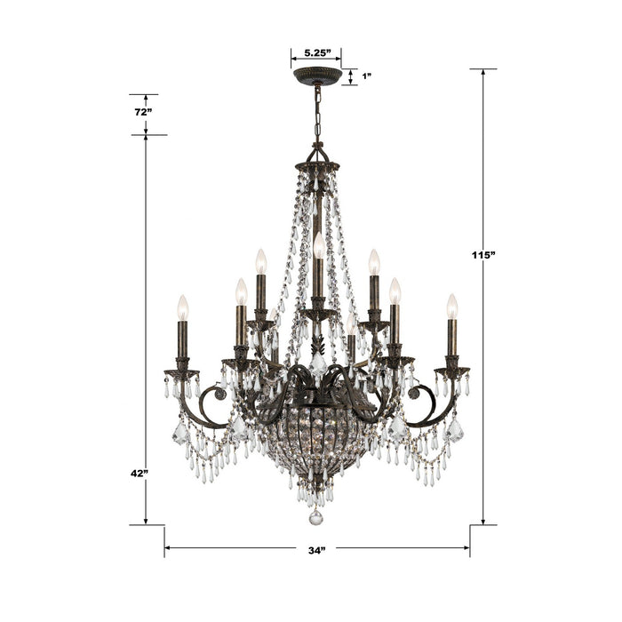 Crystorama 5168-EB-CL-MWP Vanderbilt 12 Light Chandelier English Bronze Alternate Image 4.jpg