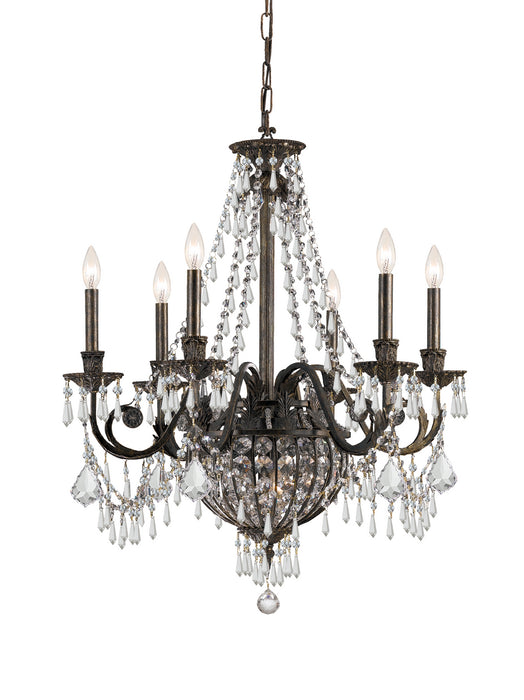 Crystorama 5166-EB-CL-MWP Vanderbilt Six Light Chandelier English Bronze Main Image.jpg