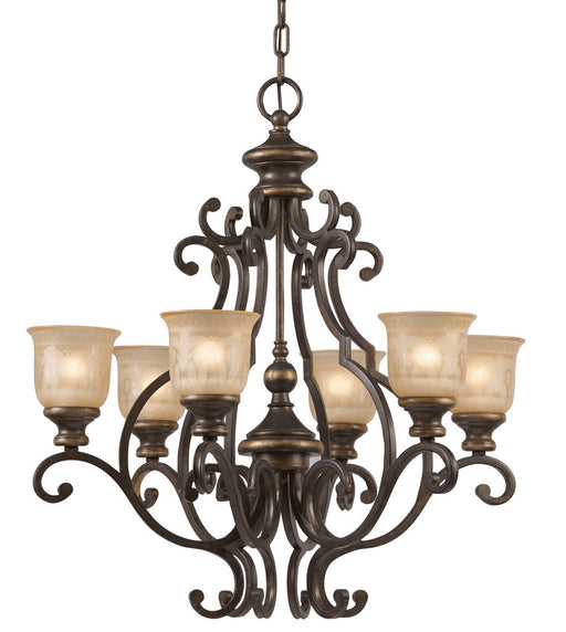 Crystorama 7416-BU Norwalk Six Light Chandelier Bronze Umber Main Image.jpg