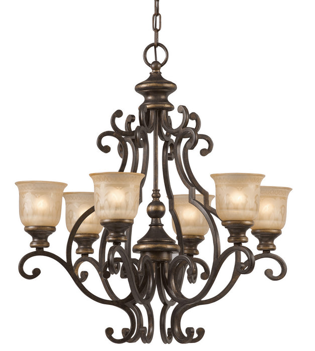 Crystorama 7416-BU Norwalk Six Light Chandelier Bronze Umber Main Image.jpg