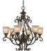 Crystorama 7416-BU Norwalk Six Light Chandelier Bronze Umber Main Image.jpg