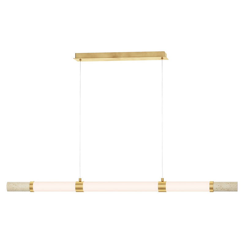 ET2 E11056-01TVGLD Travertine LED Linear Pendant Travertine / Gold Main Image.jpg