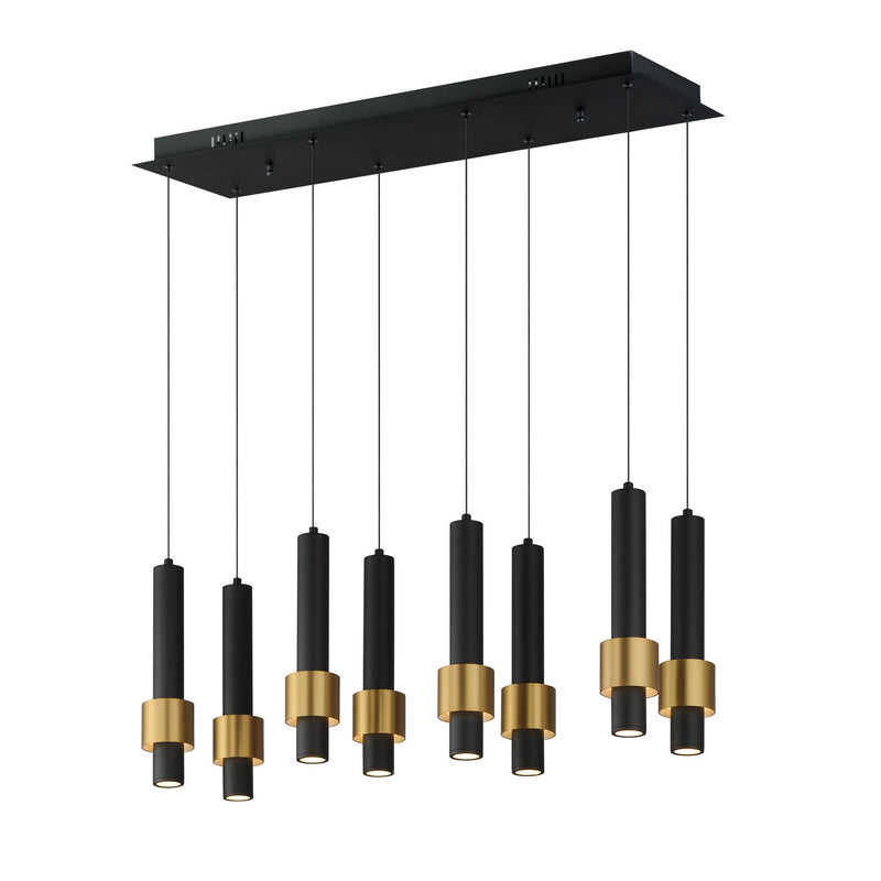 ET2 E24758-BKGLD Reveal LED Linear Pendant Black / Gold Main Image.jpg