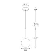 Beacon Lighting 05008401 Lucent One Light Pendant, Black Alternate Image 6.jpg