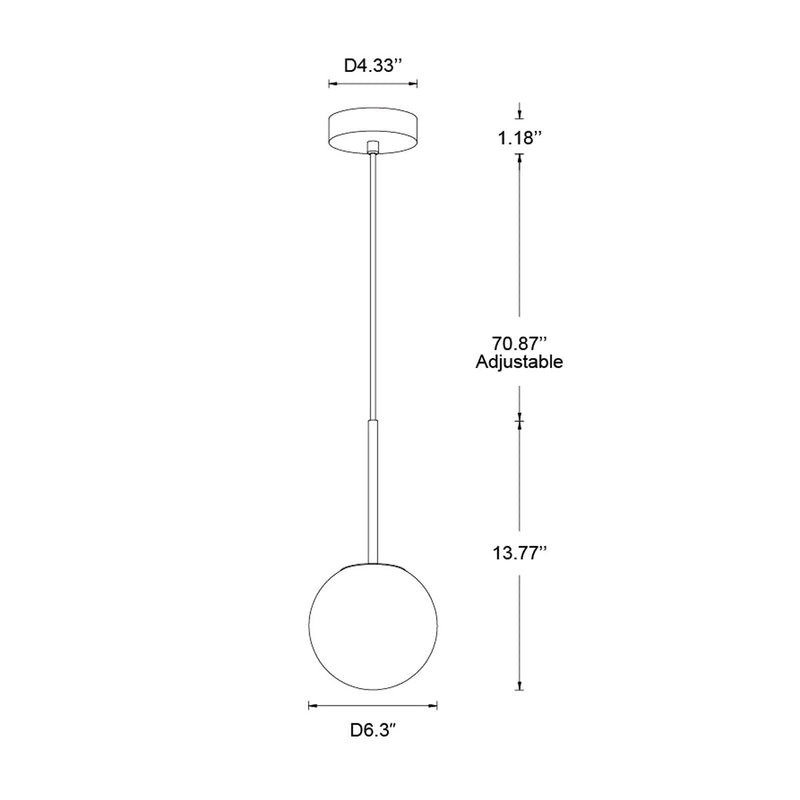 Beacon Lighting 05008401 Lucent One Light Pendant, Black Alternate Image 6.jpg
