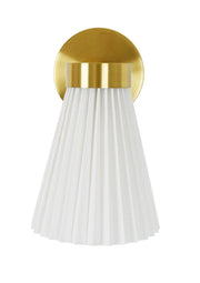 Beacon Lighting 30913601 Amore One Light Wall Bracket, Brass/White Alternate Image 3.jpg