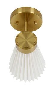Beacon Lighting 30913601 Amore One Light Wall Bracket, Brass/White Alternate Image 4.jpg