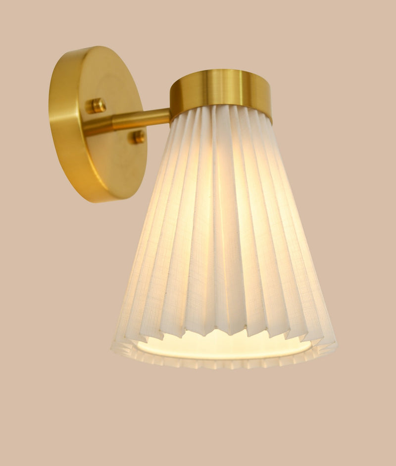 Beacon Lighting 30913601 Amore One Light Wall Bracket, Brass/White Alternate Image.jpg