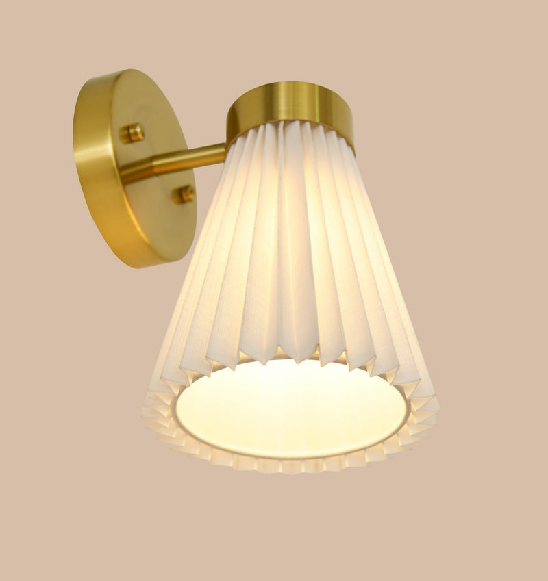 Beacon Lighting 30913601 Amore One Light Wall Bracket, Brass/White Alternate Image 6.jpg