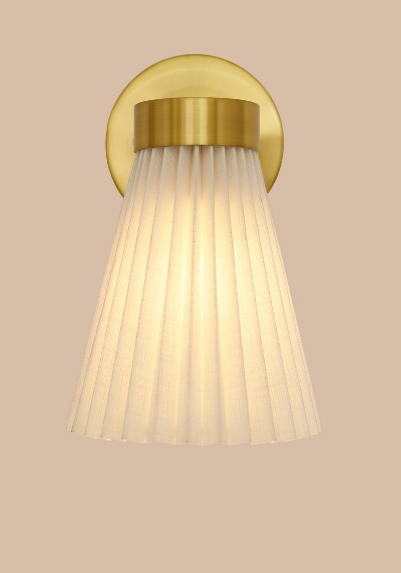 Beacon Lighting 30913601 Amore One Light Wall Bracket, Brass/White Alternate Image 8.jpg