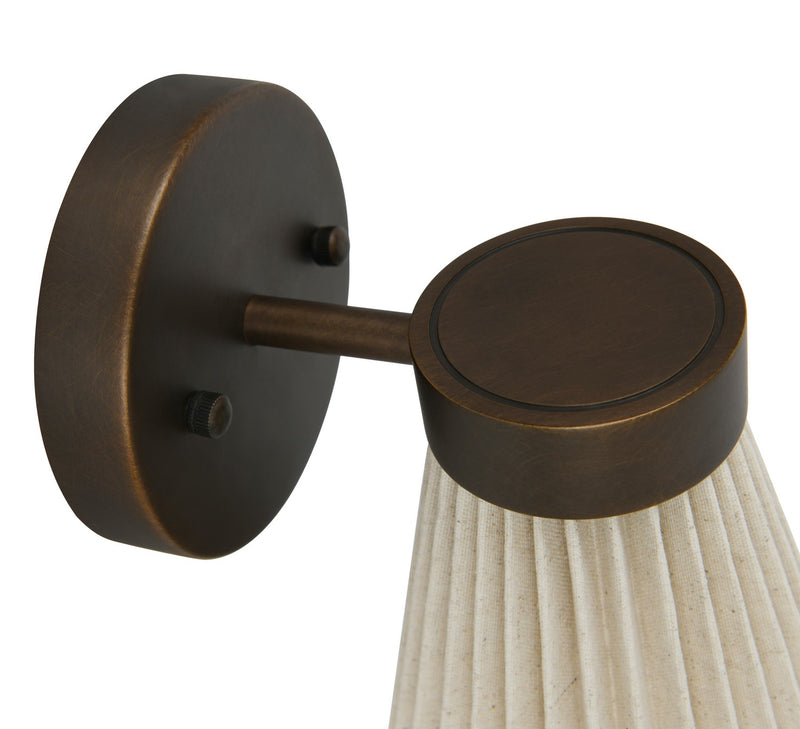 Beacon Lighting 30913901 Amore One Light Wall Bracket, Bronze/Natural Alternate Image 2.jpg