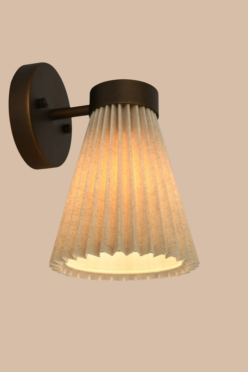 Beacon Lighting 30913901 Amore One Light Wall Bracket, Bronze/Natural Alternate Image.jpg