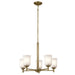 Kichler 43671NBR Five Light Chandelier, Natural Brass