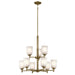 Kichler 43672NBR Nine Light Chandelier, Natural Brass