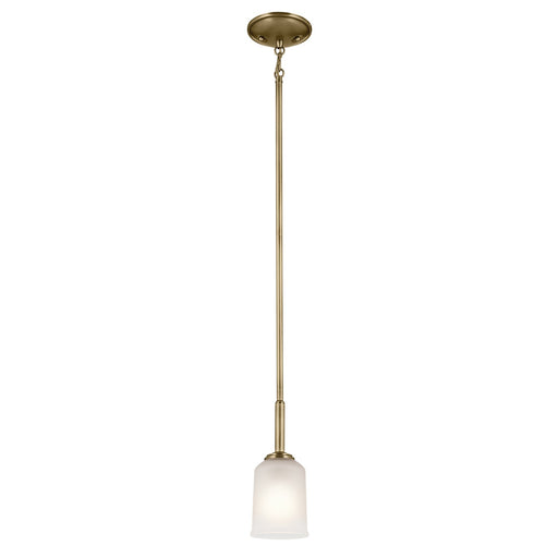 Kichler 43674NBR One Light Mini Pendant, Natural Brass