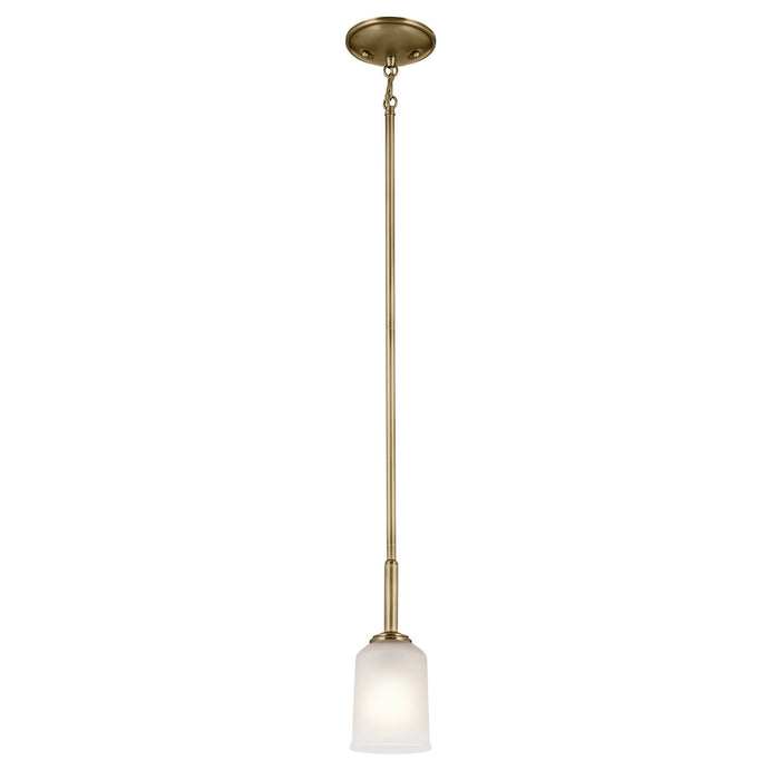 Kichler 43674NBR One Light Mini Pendant, Natural Brass