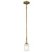 Kichler 43674NBR One Light Mini Pendant, Natural Brass