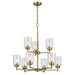 Kichler 44031NBR Nine Light Chandelier, Natural Brass