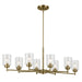 Kichler 44035NBR Eight Light Chandelier, Natural Brass