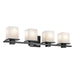 Kichler 45152BK Four Light Bath, Black