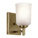 Kichler 45572NBR One Light Wall Sconce, Natural Brass