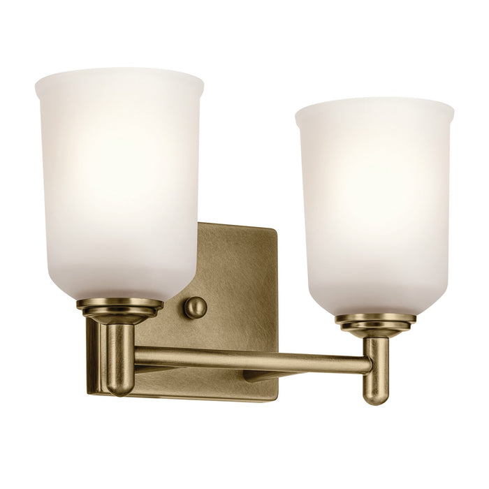 Kichler 45573NBR Two Light Bath, Natural Brass
