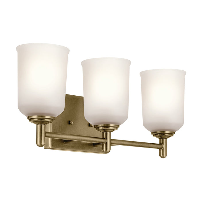 Kichler 45574NBR Three Light Bath, Natural Brass
