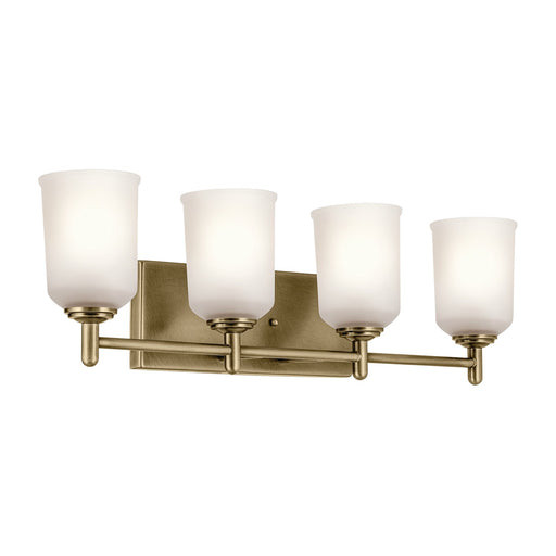 Kichler 45575NBR Four Light Bath, Natural Brass